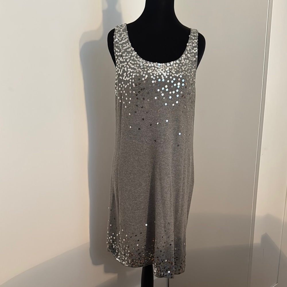 Forever 21 Gray Sequin Sheath Mini Dress